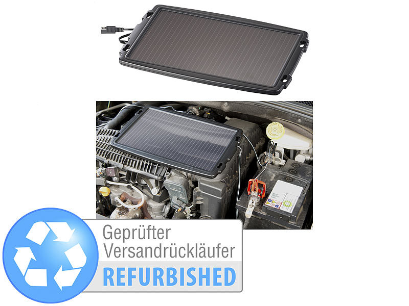 revolt Solar-Ladegerät für Auto-Batterien, 12 Volt, Versandrückläufer