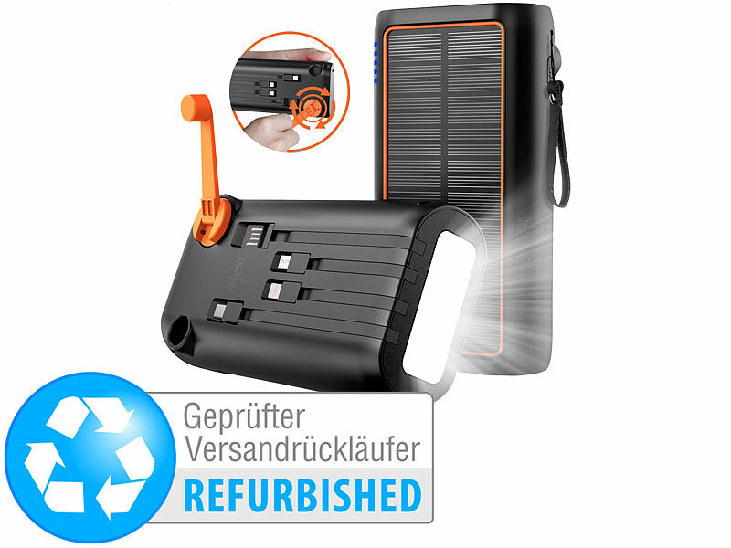 ; USB-Solar-Powerbanks, 2in1-Hochleistungsakkus & Solar-Konverter mit modifizierter Sinuswelle USB-Solar-Powerbanks, 2in1-Hochleistungsakkus & Solar-Konverter mit modifizierter Sinuswelle 