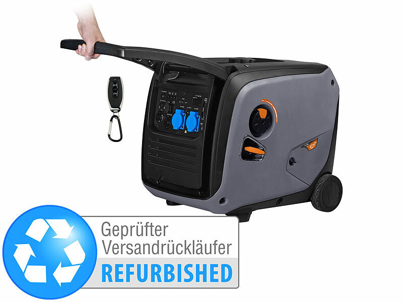 revolt Notstromaggregat: Benzin-Inverter-Generator, Display, 5.500