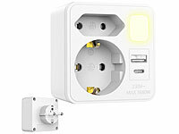 revolt Steckdosenblocks, Steckdosenverteiler mit USB