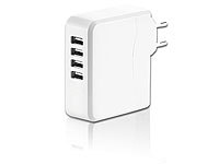 revolt Intelligentes 4-Port-USB-Wandnetzteil Smart Power, 24 Watt