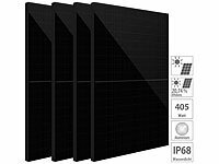 revolt 4er-Set monokristalline Solarpanels, Full-Screen, 405 W, MC4, IP68; 2in1-Hochleistungsakkus & Solar-Generatoren, Solarpanels2in1-Solar-Generatoren & Powerbanks, mit externer SolarzelleSolarpanels faltbar 