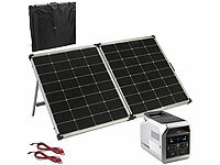 revolt Powerstation & Solar-Generator 1.200 Watt mit Solarpanel 240 Watt; 2in1-Solar-Generatoren & Powerbanks, mit externer Solarzelle 