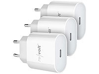 revolt 3er-Set Kompaktes USB-C-Netzteil mit Power Delivery (PD) bis 18 W, 3 A; Mehrfach-USB-Netzteile für Steckdose Mehrfach-USB-Netzteile für Steckdose Mehrfach-USB-Netzteile für Steckdose Mehrfach-USB-Netzteile für Steckdose 