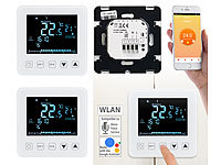 revolt 2er-Set WLAN-Thermostate für Fußbodenheizungen, für Siri, Alexa & GA; Programmierbare Heizkörperthermostate mit Bluetooth Programmierbare Heizkörperthermostate mit Bluetooth Programmierbare Heizkörperthermostate mit Bluetooth Programmierbare Heizkörperthermostate mit Bluetooth 