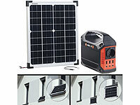 ; Solarpanels faltbar, Solaranlagen-Set: Mikro-Inverter mit MPPT-Regler und Solarpanel 