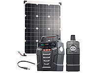revolt Powerbank & Solar-Konverter mit 50-W-Solarzelle & Anschlusskabel, 75Ah; 2in1-Hochleistungsakkus & Solar-Generatoren, Solarpanels 2in1-Hochleistungsakkus & Solar-Generatoren, Solarpanels 
