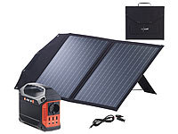 revolt Powerbank & Solar-Konverter mit faltbarem 100-Watt-Solarpanel 80 Ah 