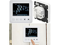 revolt Wand-Thermostat für Fußbodenheizung, LCD, Touch-Tasten, programmierbar; Funk-Steckdosen mit Fernbedienung Funk-Steckdosen mit Fernbedienung Funk-Steckdosen mit Fernbedienung Funk-Steckdosen mit Fernbedienung 