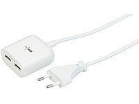 revolt 2-Port-USB-Netzteil mit 150-cm-Kabel und Smart-Power-Technologie, 12 W; USB-Steckdosen USB-Steckdosen USB-Steckdosen USB-Steckdosen 