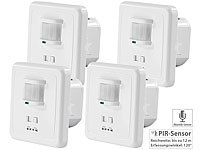 revolt 4er-Set Automatische Lichtschalter mit PIR und Akustik-Sensor; WLAN-Raumthermostate WLAN-Raumthermostate WLAN-Raumthermostate WLAN-Raumthermostate 