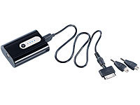 revolt Powerbank mit 4.000 mAh für iPod, iPhone, Handy & USB-Geräte; USB-Solar-Powerbanks 