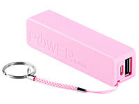 revolt Powerbank für iPhone, Handy & USB-Geräte, rosa, 2.200 mAh; USB-Solar-Powerbanks USB-Solar-Powerbanks 