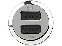 revolt Kfz-USB-Ladegerät mit 2 Ports, für 12/24 Volt, 4,8 A, 24 Watt