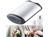 revolt 2in1-Powerbank mit Handwärmer, 5.200 mAh, 2 Temperaturstufen