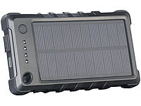 revolt Solar-Powerbank, stoß & wetterfest, PB-40.s, 4.000 mAh, IP65; USB-Powerbanks kompakt USB-Powerbanks kompakt 