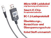 ; Adapter-Kabel Micro-USB auf USB Typ A mit Spannungs-Anzeige Adapter-Kabel Micro-USB auf USB Typ A mit Spannungs-Anzeige 