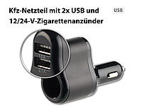 ; Kfz-USB-Netzteile für 12/24-Volt-Anschluss Kfz-USB-Netzteile für 12/24-Volt-Anschluss Kfz-USB-Netzteile für 12/24-Volt-Anschluss 