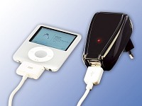 revolt 2-fach USB-Netzteil 110-240V für Navi, iPod, iPhone, Handy u.a.; Mehrfach-USB-Netzteile für Steckdose 