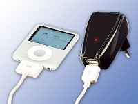 revolt 2-fach USB-Netzteil 110-240V für Navi, iPod, iPhone, Handy u.a.; Mehrfach-USB-Netzteile für Steckdose