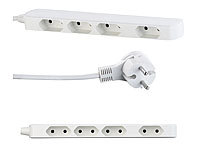 revolt Extraschmale 4-fach-Steckdosenleiste für Eurostecker, 230 V, 2.300 W