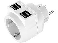 revolt 2in1-Steckdose mit 4-fach-USB-Netzteil (3,6 A / 18 Watt), bis 3.680 W