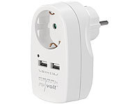 revolt 3in1-Steckdose mit USB Typ C & 2x USB Typ A, 230 Volt, 3,6 A, 18 Watt