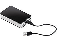 revolt Powerbank mit 6600 mAh für iPod, iPhone, Handy, Player; USB-Solar-Powerbanks