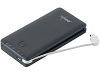 revolt Powerbank mit 5.200 mAh für iPad, iPhone, Handy & USB-Geräte; USB-Solar-Powerbanks 