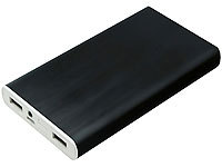 revolt Slim-Powerbank mit Alugehäuse, 8.000 mAh; USB-Solar-Powerbanks USB-Solar-Powerbanks 