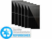 revolt 6er-Set monokristalline Solarmodule, 550 W, IP68, Versandrückläufer; 2in1-Hochleistungsakkus & Solar-Generatoren, 2in1-Solar-Generatoren & Powerbanks, mit externer Solarzelle 