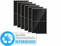 revolt 6er-Set monokristalline Solarmodule, 380 W, IP68, Versandrückläufer; 2in1-Hochleistungsakkus & Solar-Generatoren, 2in1-Solar-Generatoren & Powerbanks, mit externer Solarzelle 