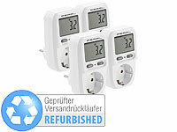 revolt 4er-Set digitale Energiekosten-Messer, Versandrückläufer; 2in1-Solar-Generatoren & Powerbanks, mit externer Solarzelle