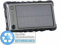 revolt Wetter & stoßfeste Solar-Powerbank PB-80.s Versandrückläufer; USB-Powerbanks kompakt 