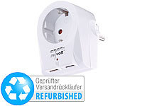 revolt 2in1-Steckdose mit 2-fach-USB-Netzteil, 2,1 A, Versandrückläufer; Funk-Steckdosen mit Fernbedienung Funk-Steckdosen mit Fernbedienung 