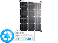 revolt Mobiles Solarpanel mit monokristallin Solarzelle, 50Watt (refurbished); 2in1-Solar-Generatoren & Powerbanks, mit externer Solarzelle 