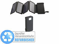 revolt Solar-Powerbank, faltbares Solarpanel, LED-Lampe, Versandrückläufer