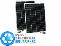 revolt 2er-Set mobile monokristalline Solarpanele, 36 Volt, Versandrückläufer; 2in1-Solar-Generatoren & Powerbanks, mit externer Solarzelle 