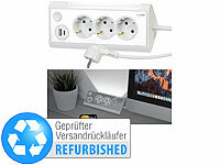 revolt ED Nachtlicht-Steckdosen, Steckdosenleiste USB Wandmontage