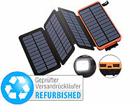 revolt Powerbank Solar Akku, Powerbank für Smartphone mit Solar