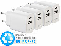 revolt Quickcharge-Ladegerät, Doppel-USB-Netzteil, UBS-Netzteil
