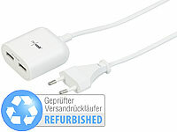 revolt 2-Port-USB-Netzteil mit 150-cm-Kabel, Versandrückläufer