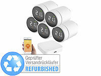 revolt Versandrückläufer 5er-Set Heizkörperthermostate mit App,ZigBee-Gateway; WLAN-Raumthermostate 