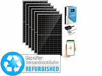 revolt Solar-Hybrid-Inverter mit 6 380-Watt-Solarpanels, Versandrückläufer; 2in1-Hochleistungsakkus & Solar-Generatoren, 2in1-Solar-Generatoren & Powerbanks, mit externer Solarzelle 
