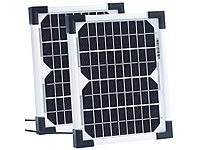 revolt 2er-Set mobile Solarpanele mit monokristalliner Solarzelle 5 W; 2in1-Solar-Generatoren & Powerbanks, mit externer Solarzelle, Solarpanels faltbar 