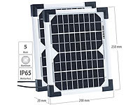 revolt 2er-Set Solarpanele mit monokristalliner Solarzelle 5 Watt; Solarpanels faltbar, Solaranlagen-Set: Mikro-Inverter mit MPPT-Regler und Solarpanel 