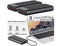 revolt 2er-Set USB-Powerbank mit 20 Ah, Quick Charge u. USB C PD bis 65 Watt; USB-Solar-Powerbanks, 2in1-Hochleistungsakkus & Solar-Konverter mit modifizierter Sinuswelle USB-Solar-Powerbanks, 2in1-Hochleistungsakkus & Solar-Konverter mit modifizierter Sinuswelle USB-Solar-Powerbanks, 2in1-Hochleistungsakkus & Solar-Konverter mit modifizierter Sinuswelle USB-Solar-Powerbanks, 2in1-Hochleistungsakkus & Solar-Konverter mit modifizierter Sinuswelle 