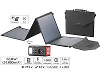 revolt Mini-Powerstation & Solar-Generator mit Falt-Solarpanel, 24 Ah, 120 W; Solarpanels faltbar Solarpanels faltbar Solarpanels faltbar Solarpanels faltbar
