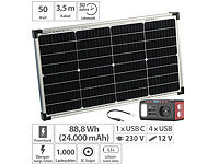 revolt Mini-Powerbank & Solar-Konverter mit Solarpanel, 24 Ah, 120 Watt; 2in1-Hochleistungsakkus & Solar-Generatoren 2in1-Hochleistungsakkus & Solar-Generatoren 2in1-Hochleistungsakkus & Solar-Generatoren 2in1-Hochleistungsakkus & Solar-Generatoren