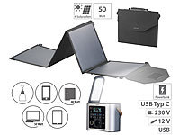 revolt Powerstation & Solar-Generator mit 50-W-Solarpanel, 333 Wh, 300 Watt; Solarpanels, Solarpanels faltbar Solarpanels, Solarpanels faltbar 